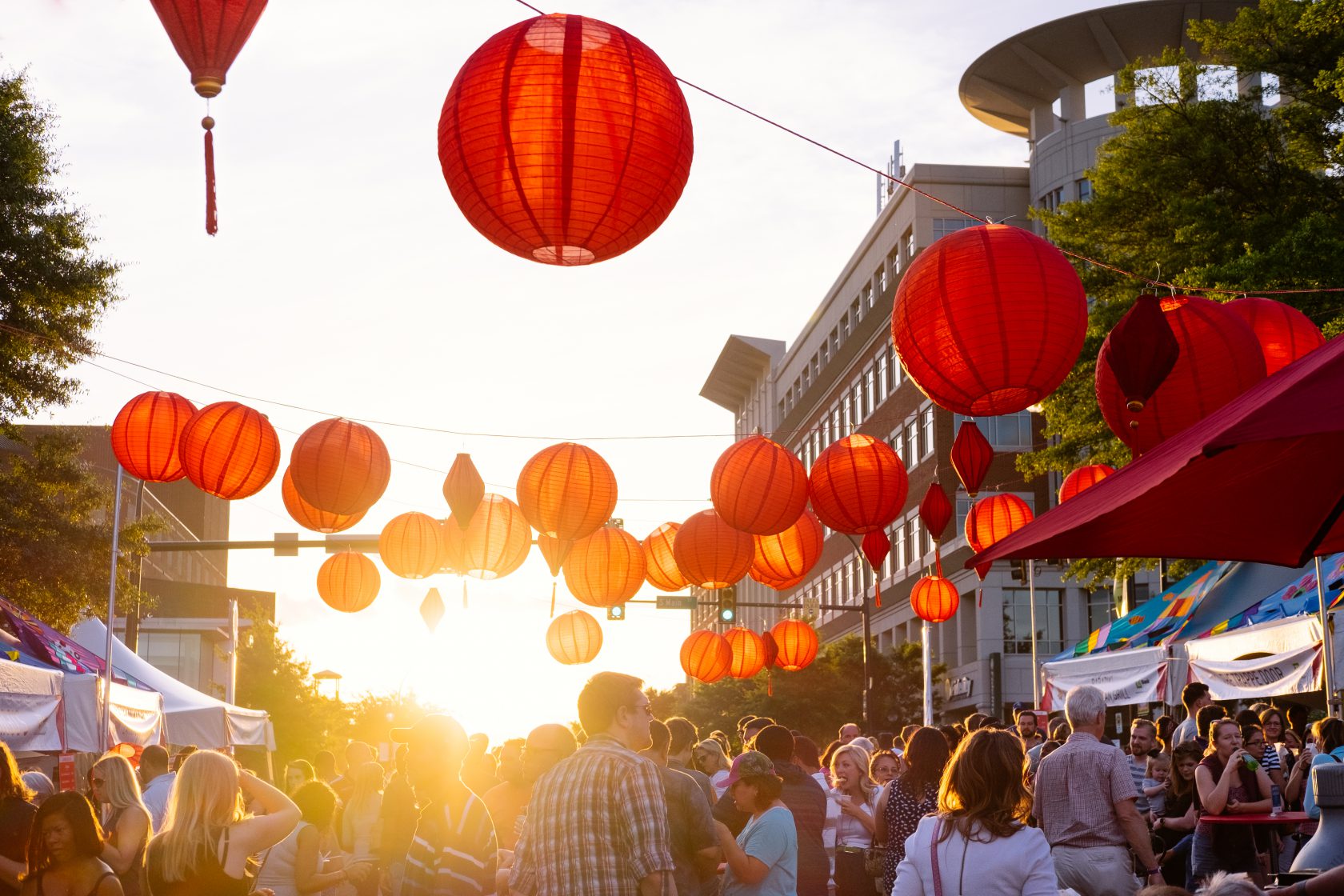 Festival with lanterns, Greenville, SC